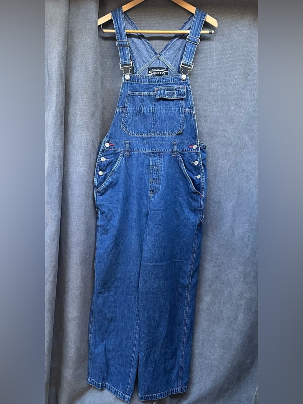 Vintage Squeeze bib overalls baggy women’s size large